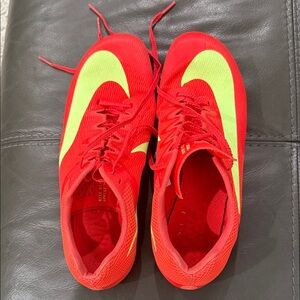 Nike Kids Red and Neon Yellow Sneakers